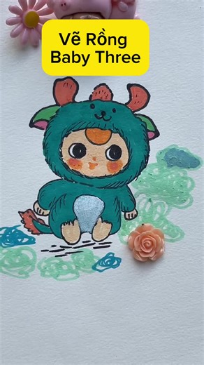 Hướng dẫn vẽ con rồng baby three