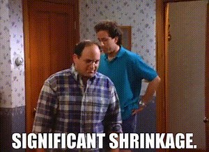 Significant shrinkage.