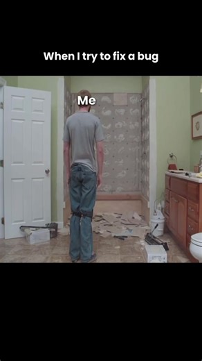 9.7K views · 67 reactions | “When I try to fix a bug” #Csharpcorner #CodingLife #Debugging #Programmer #CodeLife #Developer #BugFixing #Tech #developeelife #office | C# Corner | Facebook