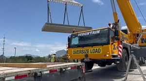 The Union Park flyover bridge to westbound I-215 is reopening TOMORROW (7/22) at 6 a.m. Over the past nine days our crews have been making bridge repairs, including replacing four concrete slabs. Each slab weighed 33,000 lbs or 16.5 tons. Roughly the same size as three adult elephants. 😲 Watch them use the crane to place one of the concrete slabs here. 👇 | Utah DOT