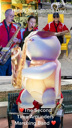 1.1K views · 30 reactions | Happy saxophone day! We love our saxophone section! We have openings for saxophones and other musicians so if you want to march one more time, check out our website, why should the kids have all the marching band fun? #StPete #CommunityBand #saxophone #marchingband #saxophoneday | Second Time Arounders Marching Band | Facebook