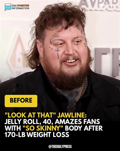 2.5K views | After shedding 170 pounds, Jelly Roll’s transformed jawline has fans in total shock. The before-and-after pictures are unbelievable  (check in the first comment) | Grew Up In The 50s, 60s, 70s & 80s | Facebook