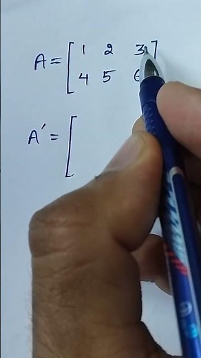 transpose of a matrix