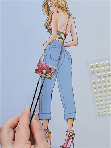 Would you wear this outfit?! Made using Washi Tape 🫶 #artist #fashion #style #drawing #satisfying