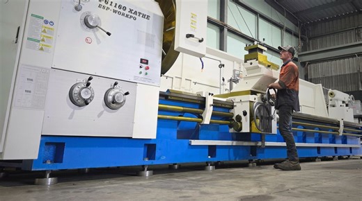 The Megabore lathe takes its first steps