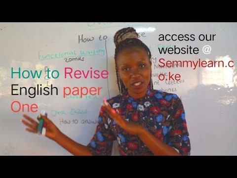 English paper One/ How to revise English paper One/ KCSE preparations