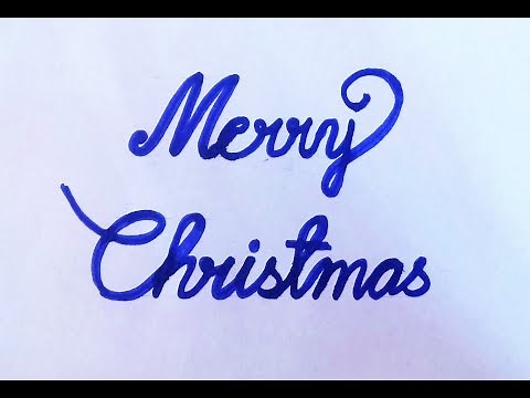 How to write "Merry Christmas" in cursive letters