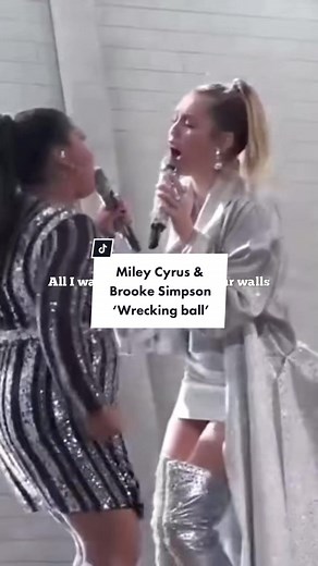 Miley Cyrus & Brooke Simpson Perform 'Wrecking Ball' on The Voice