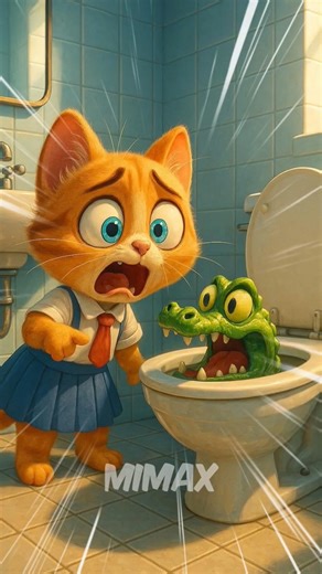 monster in the toilet🚽🪠 #ai #cat #aiart