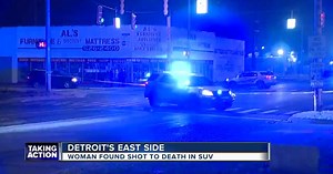 Person of interest detained after woman found shot dead inside SUV on Detroit's east side
