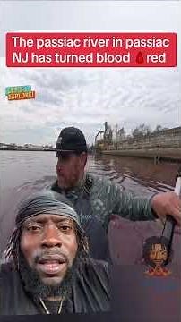 Passiac river in NJ turns blood🩸red