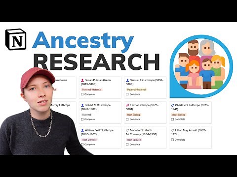 How I Use Notion: In depth family tree wiki & research workflow (Free Template)