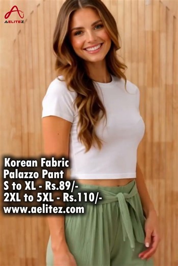 Korean Crush Fabric Palazzo Pants #aelitez #onlineshopping #bestofferever