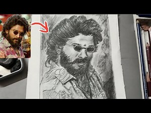 Pushpa 2 Sketch drawing Tutorial(Part 2) Step by Step | How to draw Pushpa drawing