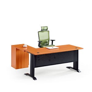 [Hot Item] Home Wholesale Office L Shaped Computer Desk with Shelves