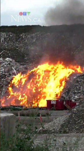 Calgary Fire Department extinguishes landfill fire