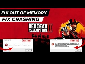 How to Fix Red Dead Redemption 2 Crashing Error || Fix RDR2 ERR_GFX_D3D_DEFERRED_MEM Error ||