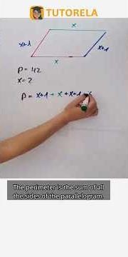 Solving for X in Parallelogram Perimeter 42 #Math #Parallelogram #PerimeterOfAParallelogram