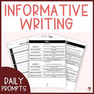 Informative Writing Step-by-Step (Daily Writing Prompts) GROWING BUNDLE