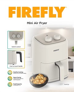 The NEW Mini Air Fryer is the latest in the new line of kitchen appliances from Firefly Home. Now you can practice healthy cooking without breaking the bank as you can get this mini air fryer for only SRP P2,500! Get yours now at our FELCOstore.ph: https://www.felcostore.ph/products/firefly-mini-air-fryer-1-9l | FIREFLY Lighting