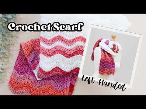 LEFT HANDED CROCHET: Make this stunning BEGINNER FRIENDLY crochet scarf!