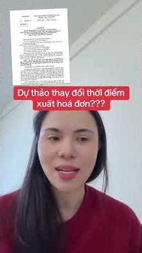 Dự thảo mới về vấn đề xuất hoá đơn