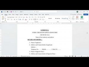Format of Pre-Litigation Mediation