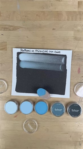 PanPastel Artist Pastels on Instagram: "Check this out! This is the PanPastel Turquoise color family on Micaceous Iron Oxide. ✨What’s your preferred surface for PanPastel?"