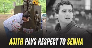 Indian Moviestar And Race Car Driver Ajith Kumar Pays Respect To Late F1 Legend Ayrton Senna [Video]