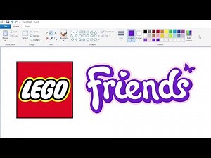 How to draw the Lego Friends logo using MS Paint | How to draw on your computer