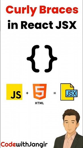 JavaScript in JSX with Curly Braces { } in ReactJS #reactjs #codewithjangir #javascript #interview