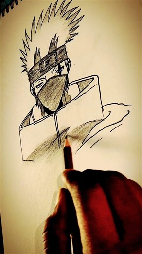 How to Draw Kakashi Hatake💯 || Naruto sabudane. #shorts #shortsfeed #shortsviral #anime #kakashi