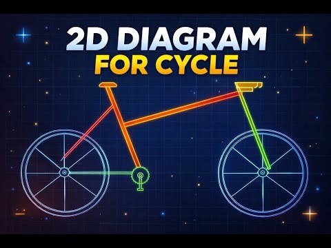 2D Diagram for Cycle | AutoCAD Bicycle Drawing | Mechanical Design
