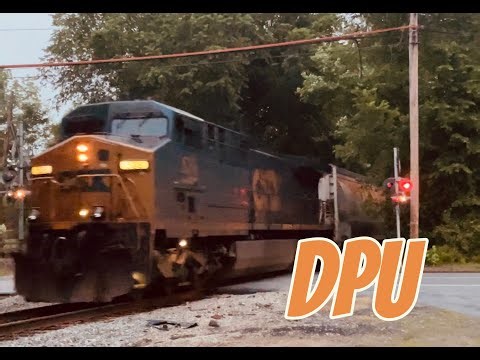CSX M426 With a DPU! For the first time EVER. Absolutely flying through Lancaster MA