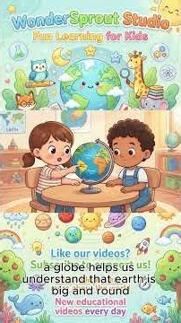 Is the Earth Round? Let's Learn with a Globe! 🌏 #scienceforkids #toddler