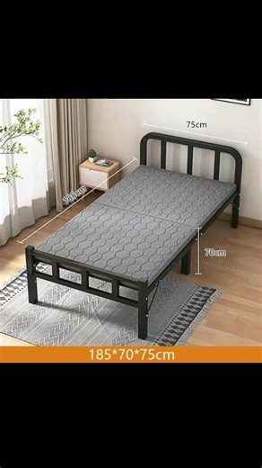 portable folding bed metal and wood sturdy #foldingbed #bed #metalbedframe available saking showcase