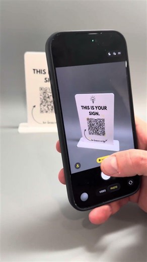 Personalized Acrylic QR Code Tip Sign with Stand - Easy Cashless Payment Solution