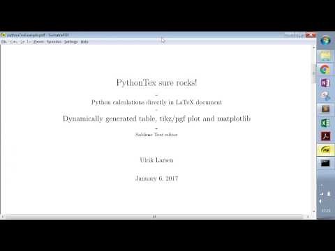 pythontex Latex with Python