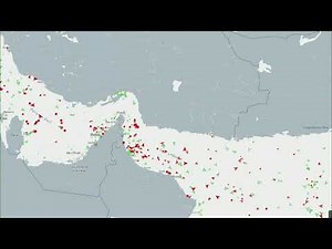 Live ship tracking map showing the Strait of Hormuz