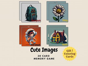 Memory Game for Kids, Printable Download, Birthday Party Game - Etsy Australia
