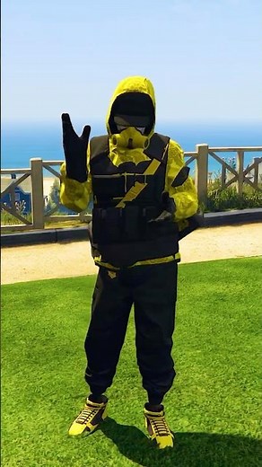 GTA 5 Black & Yellow Outfit Tutorial! #gta5outfits #gtaoutfits #gta5 #gta5shorts