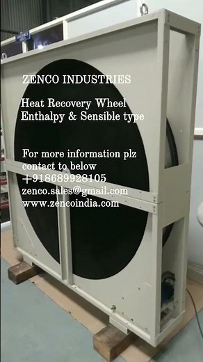 Zenco -Energy Recovery wheel / Heat recovery wheel