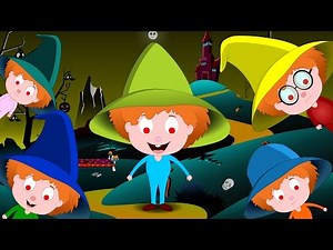 Five Little Witches | Halloween Nursery Rhymes for Children | Little Kids Tv