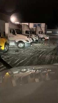 “Last tractor trailer parking of night between two (cab view).”