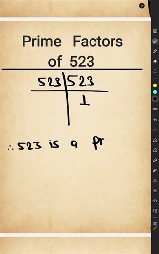 Prime Factors of 523 l Prime Factorization of 523