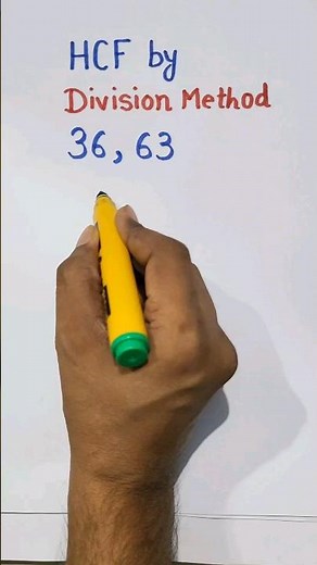 HCF by division method | #maths #mathematics #basicmaths #shorts