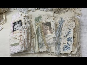 Tutorial : How to create long slim junk journal, shabby chic, grungy style.