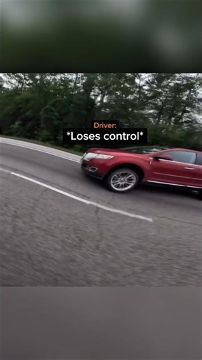 Driver pushes limits and loses control...