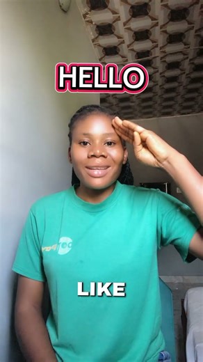 "HELLO"in Nigerian sign language #learnsignlanguage #deafkids#deafcommunity