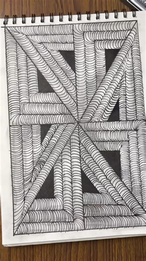 Easy Zentangle Art Doodle Pattern Tutorial😳😱 | #shorts #youtube #doodle #doodleart